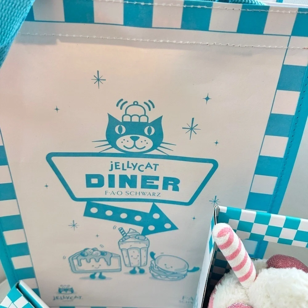 100% Authentic Jellycat Diner Bubbeca Milkshake & Cheesecake from FAO (NWT)